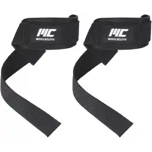 MuscleCloth Padded Lifting Straps Siyah