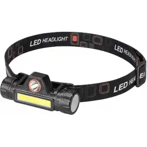CATA 200 Lümen Mir Led Kafa Feneri Mini LED Far USB Şarj Edilebilir Ayarlanabilir Açı Su Geçirmez Hafif COB Kafa Lambası Dağ Tırmanışı Gece Balıkçılık [Enerji Sınıfı A]