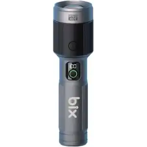 Bix Flashlight BX5101FL 60W LED, Max. 2300 Lümen Parlaklık ve 850 Metreye Kadar Uzun Menzilli, Şarj Edilebilir, LED Güç Göstergeli ve Çok Modlu Kamp Acil Durum için Kompakt El Feneri