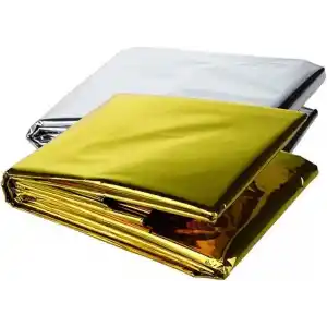 2 Adet Soğuk Ve Sıcak Tutan Çift Taraflı Acil Durum Battaniyesi 130cm x 210cm
