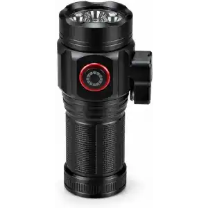 Busstier 10000 Lümen Mıknatıslı Mini El Feneri 15W Güçlü LED Şarjlı Yedek Pilli Taşıma Çantalı Taşınabilir Kamp Araç Acil Durum Feneri