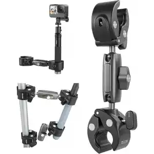 TELESIN Duall Top Kelepçe Montaj Çubuk Direği Bisiklet Bisiklet Motosiklet Gidon Tüp Tutucu Aksesuarları GoPro Hero 13 12 11 10 9 8, DJI Osmo Action 5 Pro 4 3 Insta360 X3 X4 Go3 Ace Pro ile Uyumlu