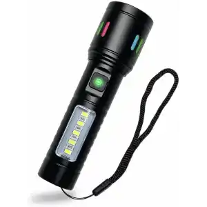 WellHise Usb Şarjlı Yüksek güç spot uzun LED El Feneri Zumlanabilir Ultra Parlak Acil Aydınlatma Feneri