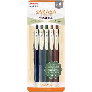 ZEBRA Sarasa Clip Vintage Seri 1 Set 0,5MM 5 Li Pet