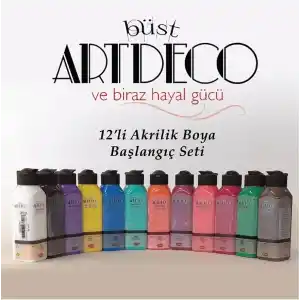 Artdeco Akrilik Boya Başlangıç Seti 140 Ml 12 Li Çok Renkli