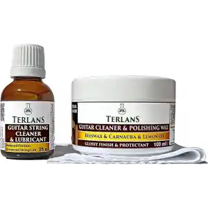 Terlans Gitar Temizlik Bakım Seti 4 lü Gövde Klavye Temizleyici Parlatıcı Vaks & Tel Yağlayıcı Guitar Cleaning Kit