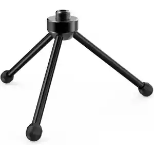 FIFINE Kaymaz Kauçuk Ayaklı Masaüstü Mikrofonu için Tripod Standı, Sağlam Metal Yapı, Oyun, Podcasting, Toplantılar, Sohbet için Katlanabilir Masa Mikrofonu Standı