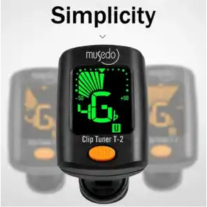 Musedo T-2 Digital Tuner Gitar Ve Ukulele Akort Aleti Kromatik