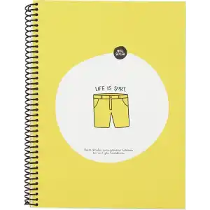 80 Yaprak Kareli Hafif Kağıt Stickerli Defter, Şort, 18.5x25cm