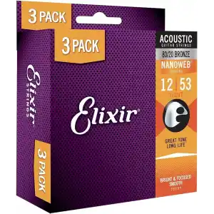 Elixir Akustik Bronz Nano Tel 012/053 (3lü Paket)