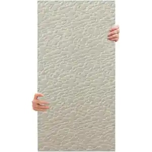 Tink 3D Kendinden Yapışkanlı Duvar Kağıdı Yeni Nesil Akustik Keçe Panel Leopar Desen 52x98 cm (Ekru, 2 Adet 1 m²)