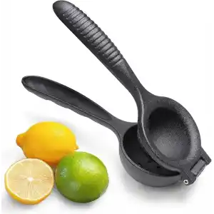 Deconox Döküm Limon Sıkacağı 24 cm, Siyah Metal Büyük Boy Manuel Narenciye Presi, Limon Portakal Nar ve Diğer Narenciyeler İçin El Tipi Meyve Sıkacağı (DÖKÜM LİMON SIKICI)