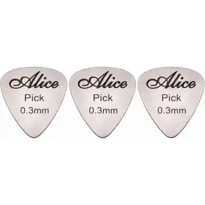 Alice Paslanmaz Çelik 0.30mm Metal Gitar Penası - 3 Adet Pena