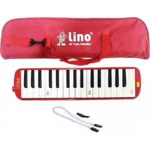 Lino 32 Tuşlu Melodika Bez Çantalı Kırmızı Renk