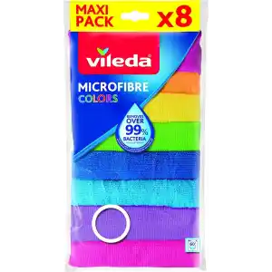 Vileda Colors Mikrofiber Bez, Çok renkli, 8 Parça