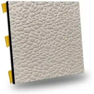 Tink Kendinden Yapışkanlı Akustik Ses ve Isı Yalıtım Paneli Keçe Dekota Leopar Desenli Ekru 49x49 cm (6 Adet (1,44 m²))