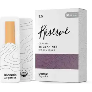 DAddario Organik Klasik Bb Klarnet Yaprakları - Klarnet için Boru Yaprakları - İlk ve Tek Organik Kamış Borusu - 3,5 Kalınlık, 10 Paket
