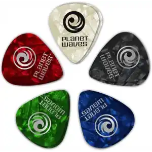 Planetwaves 1Cap7-10 Pena Assorted Pearl Celluloid Gitar Pena 10 Adet Extra Heavy 869720413893