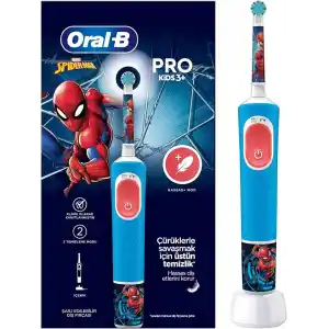 Oral-B Çocuk Şarjlı/Elektrikli Diş Fırçası Spiderman D103