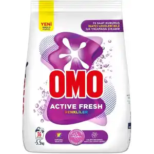 Omo Active Fresh Renkliler Toz Deterjanı 5.5 kg