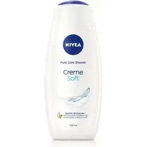 NIVEA Creme Soft Kremsi Dokunuş Banyo ve Duş Jeli 500 ml, Pro-Vitamin,Badem Yağı, Nemlendirme