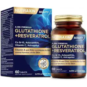 Nutraxin Plus A-Oxi Formula Glutathione + Astaxanthin 60 Tablet Takviye Edici Gıda