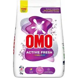 Omo Active Fresh Renkliler Toz Deterjanı 3 kg