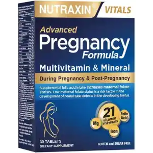 Nutraxin Pregnancy Formula | Hamilelik ve Emzirme Dönemine Özel Multivitamin | 21 Vitamin ve Mineral | 30 Tablet | vegetarian
