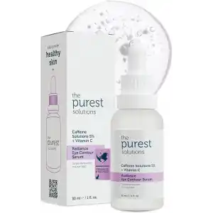 The Purest Solutions, Torbalanma ve Morluk Karşıtı, Aydınlatıcı Kafein Göz Altı Serumu 30 ml (Caffeine 5% + Vitamin C)
