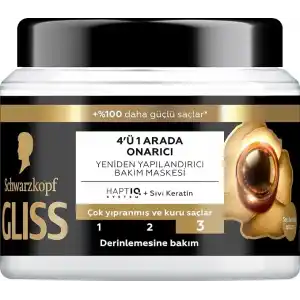 Gliss Ultimate Repair Saç Bakım Maskesi 400ml, Çok Yıpranmış ve Kuru Saçlar