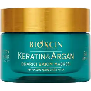 Bioxcin Keratin & Argan Onarıcı Saç Bakım Maskesi 225 ml – Yıpranmış Saçlar İçin Nemlendirici ve Onarıcı Bakım