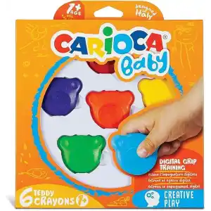 Carioca Teddy Bebek Crayons 6Li +1 Yaş