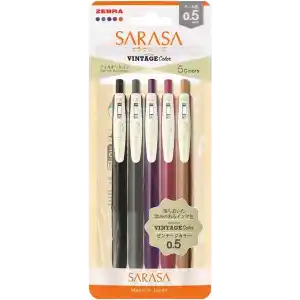 ZEBRA Sarasa Clip Vintage Seri 1 Set 0,5MM 5 Li Pet