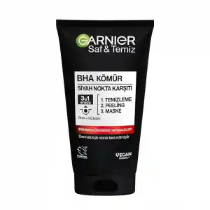 Garnier Skin Naturals Saf & Temiz Siyah Nokta Karşıtı Kömürlü 3ü 1 arada (1 x 150 ml)