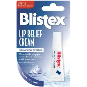 Blistex Lip Relief - Kuru ve Çatlamış Dudaklara Onarıcı ve Rahatlatıcı Dudak Bakım Kremi 1 Adet