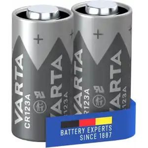 VARTA CR123A Lityum Yuvarlak Hücre Piller, 2 Adet, 3 V, Elektronik Küçük Cihazlar için Özel Piller, Uzun Ömürlü, En Yüksek