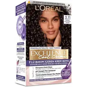 LOreal Paris Excellence Cool Creme Saç Boyası - 3.11 Ekstra Küllü Koyu Kahve