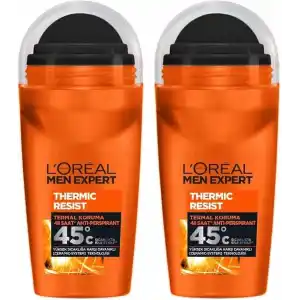 LORÉAL PARIS Men Expert Thermic Resist Terleme Karşıtı Roll-On Deodorant 50 ml (2 paketi)