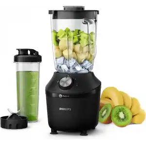 Philips 3000 Serisi ProBlend Crush Teknolojili Blender - 600 W Güç, 2 L Cam Sürahi, 2 Hız + Pulse, Titreşim Önleyici Taban, Siyah (HR2291/41)