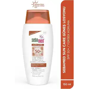 Sebamed Sun Care SPF 50+ UVA/UVB Filtresi ve E Vitamini Üçlü Yüksek Koruma Çok Yönlü Güneş Losyonu 150 ml