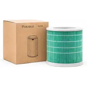 Purmed Xiaomi Smart Hava Temizleyicisi 4 Compact Uyumlu Hepa Filtre (Toxin-Smoke) - 4 Compact Hepa Filter (Yeşil)