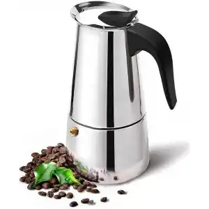 Çelik Ocak Üstü 4 Cup Fincan 200 ml Moka Pot Espresso cin285-4