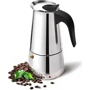 Çelik Ocak Üstü 9 Cup Fincan 450 ml Moka Pot Espresso cin285-9