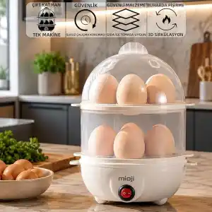 Mioji EG8S 250W Yumurta ve Çok Amaçlı Buharlı Pişirici