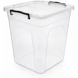 Derin Erzak Saklama Kabı Kapaklı, Kilitli Klipsli Saklama Kutusu, BPA Free, Çok Amaçlı Kiler, Mutfak ve Ev Düzenleme Kutusu, Şeffaf Plastik Organizer, 5 Litre
