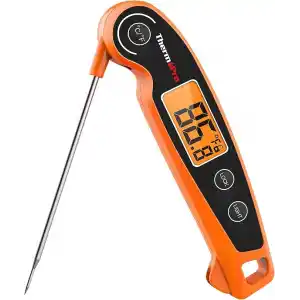 ThermoPro TP605W IPX6 Su Geçirmez, Katlanabilir Problu ve Arkadan Aydınlatmalı Ekranlı Anında Okunan Dijital Et ve Gıda Termometresi
