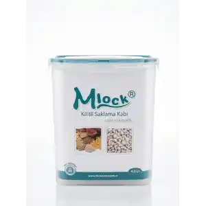Moonstar Mlock Sızdırmaz Kilitli Saklama Kabı – 3D Yazıcı Filament Koruma ve Bakliyat Erzak Kutusu, Nem Geçirmez Mat Şeffaf Plastik Düzenleyici (BPA İçermez) (4500ml)