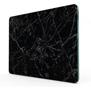 Mayaglory Cam Kesme Tahtası Panosu 25 X 35 Kırılmaya Isıya Çizilmeye Dayanıklı Antibakteriyel Doğal Kesme Tablası Siyah Mermer Design