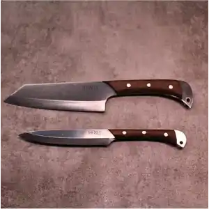 Alaz: Kiritsuke Japon Şef Bıçağı Ve Fileto & Doğrama Bıçağı Seti - El Yapımı Mutfak Şef Bıçak Seti