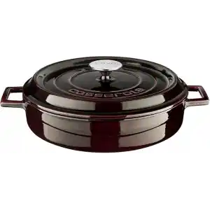 Lava Metal Premium Serisi - Döküm Çok Amaçlı Tencere, Yuvarlak, 28 cm, Majolik Mor